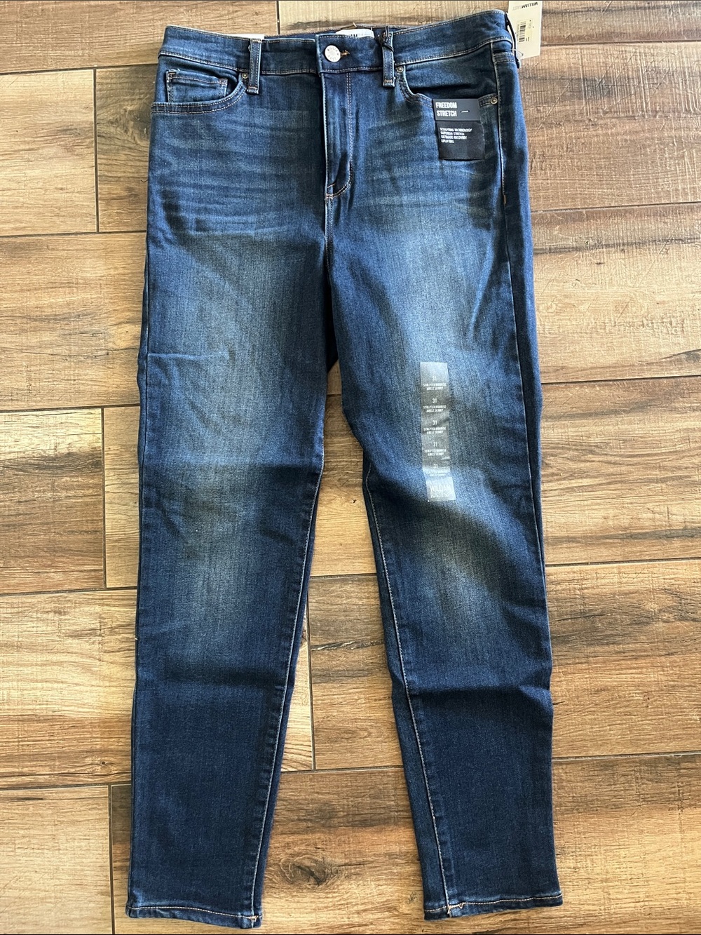 William Rast Women’s Indigo Sculpted High Rise Skinny Ankle Jeans with Fading